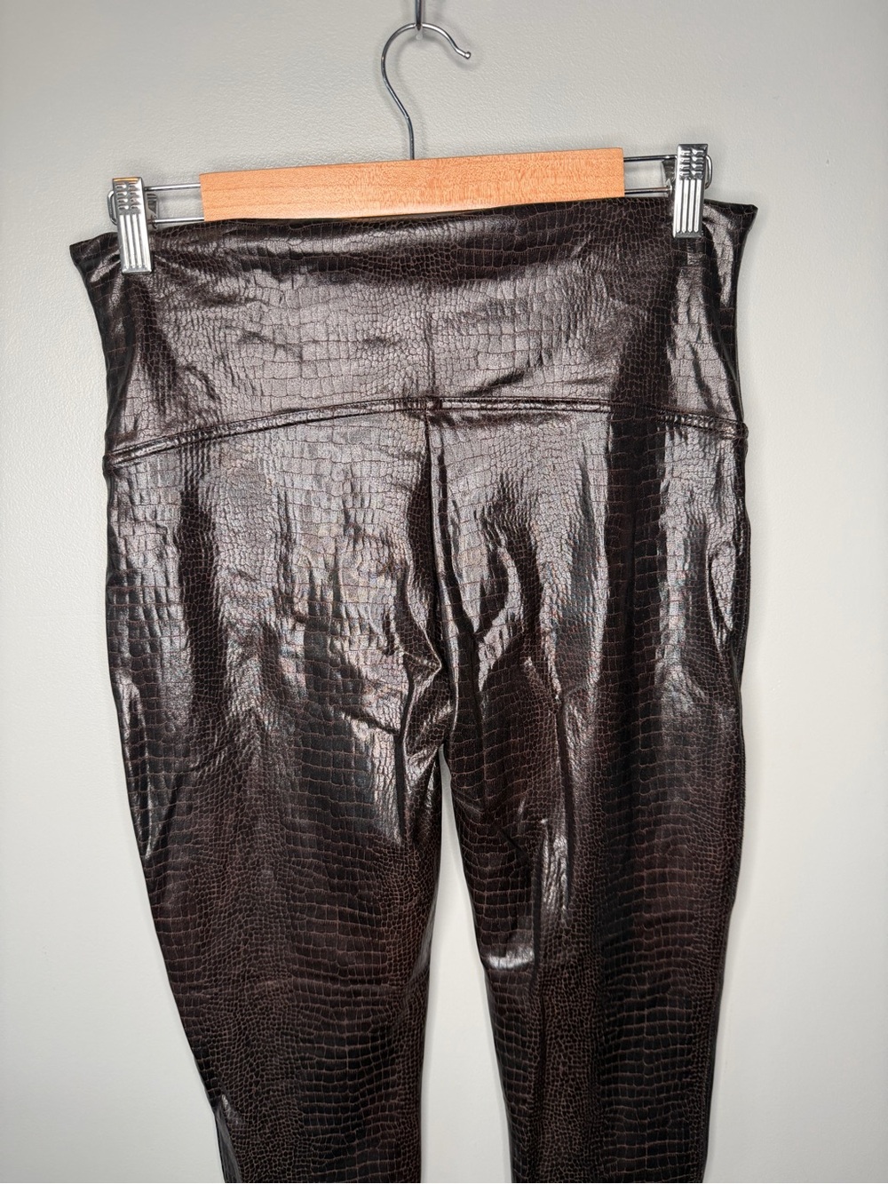 SPANX® Faux Leather Croc Shine Leggings - Picture 8 of 12